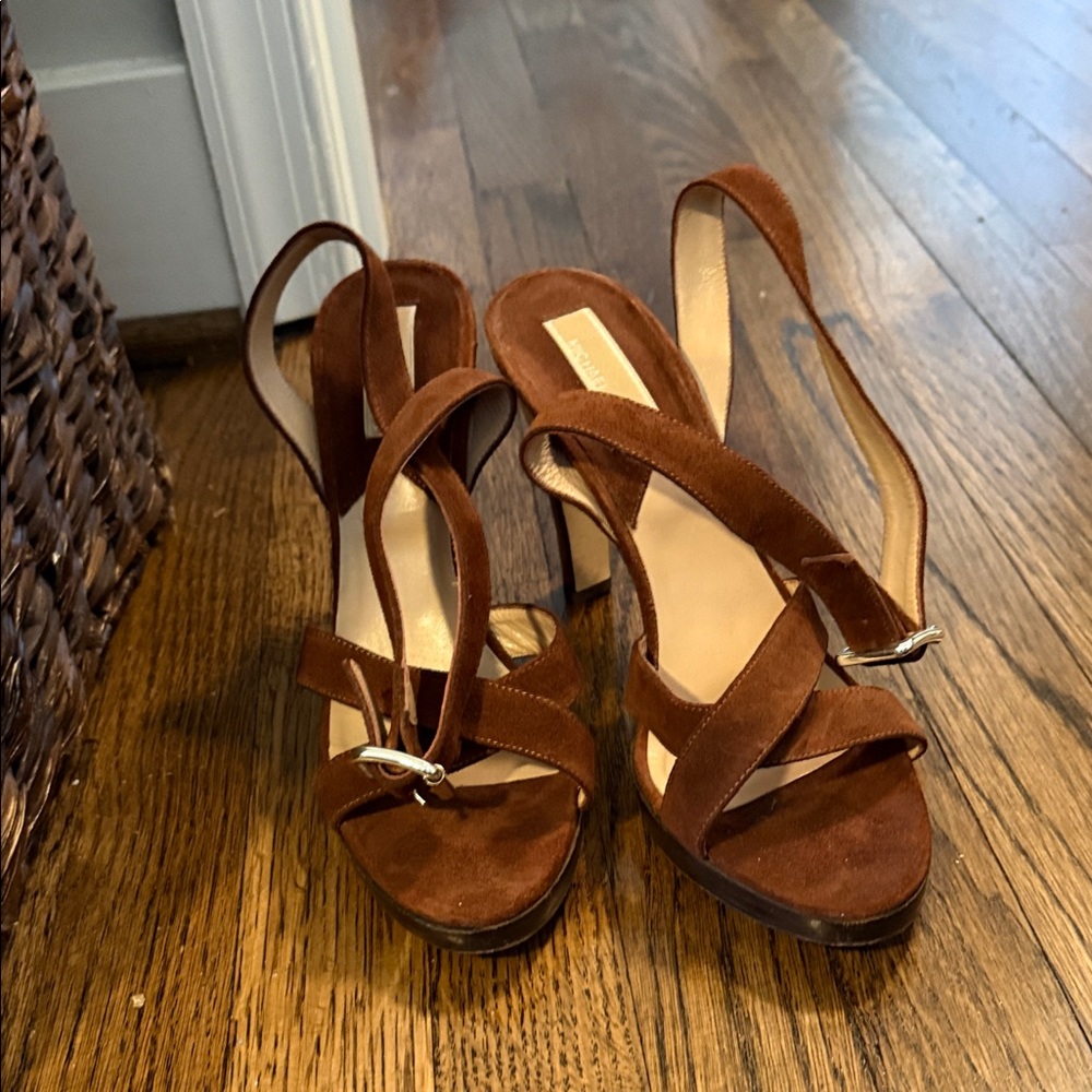 Michael Kors Brown Suede Heels